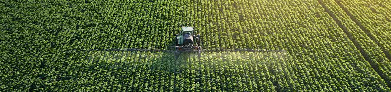 tractor in a field