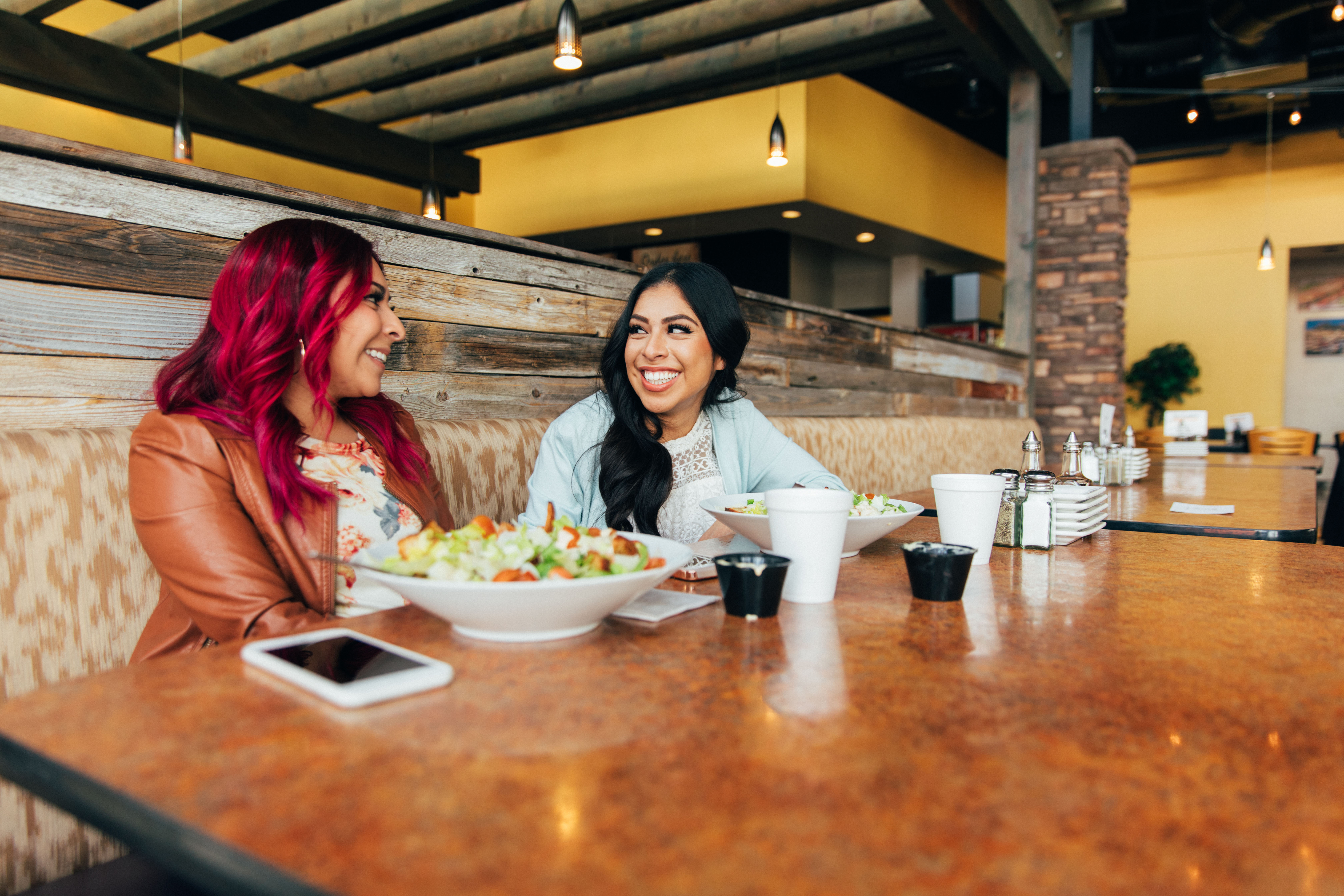 Two women in restaurant